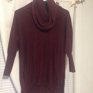 Maroon Cowl Neck Sweater